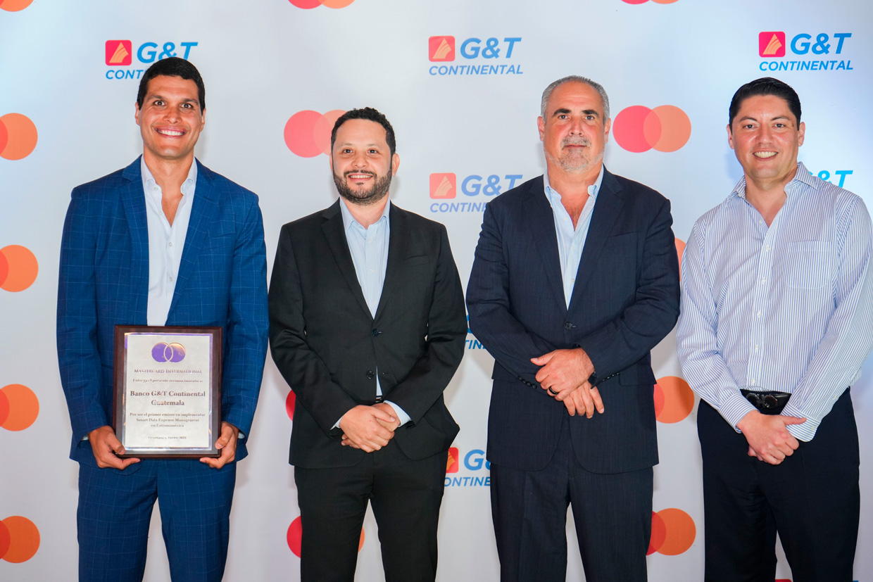 Banco G&T Continental recibe reconocimiento de Mastercard como primer banco en Latinoamérica en innovación para el segmento empresarial