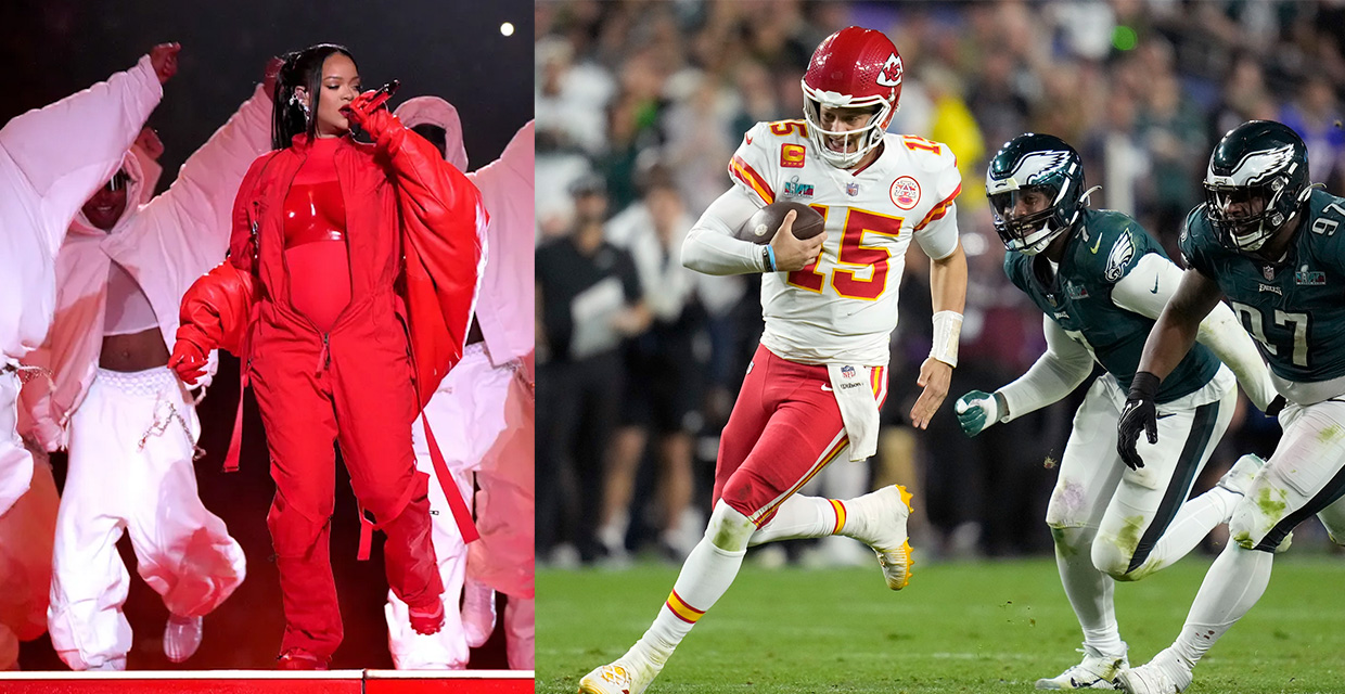 Rihanna brilló en el espectáculo de medio tiempo del Super Bowl