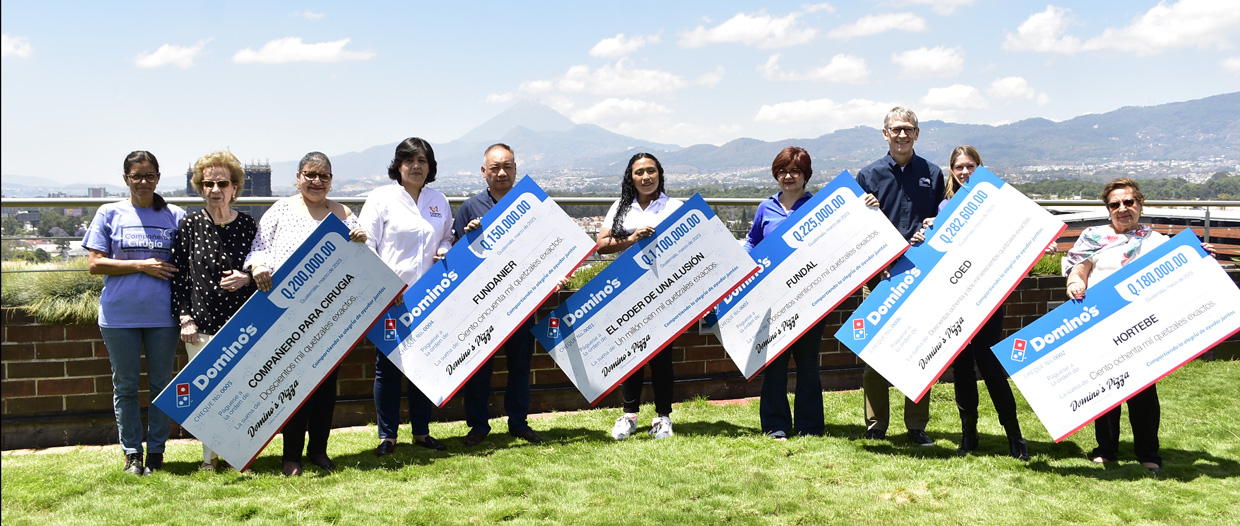 Domino’s Guatemala vuelve a apoyar a fundaciones del país con un importante donativo de más de Q2 millones