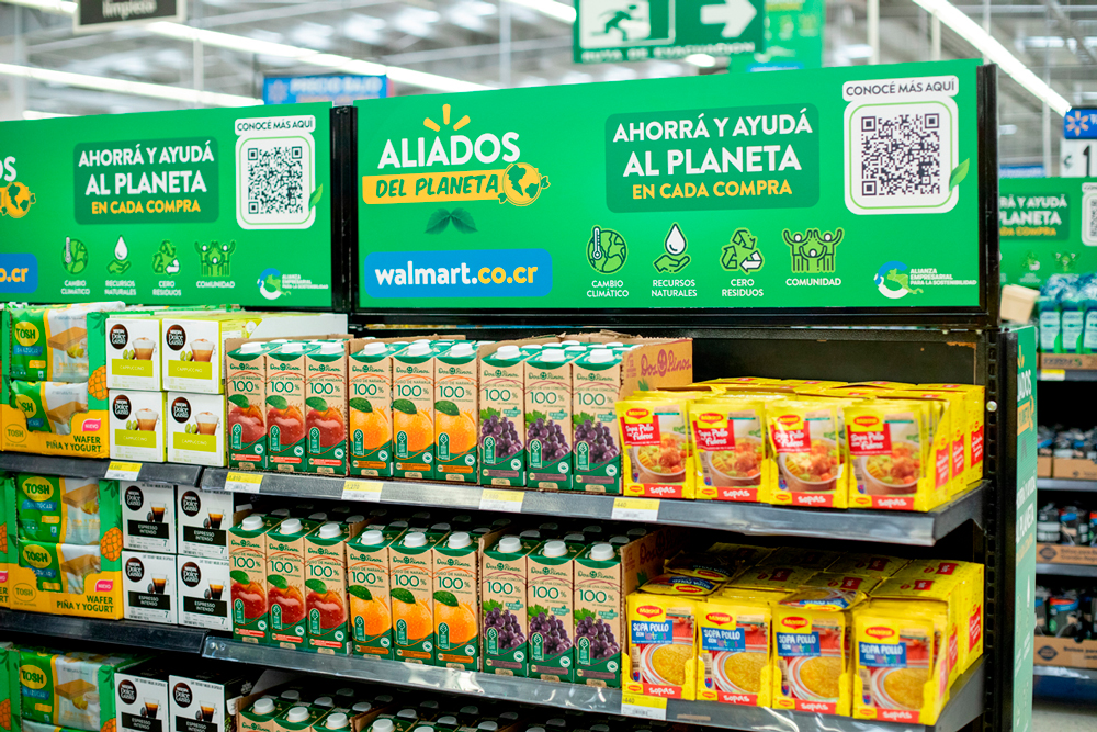 Walmart lanza en toda Centroamérica “Aliados del Planeta” para impulsar venta de productos sostenibles