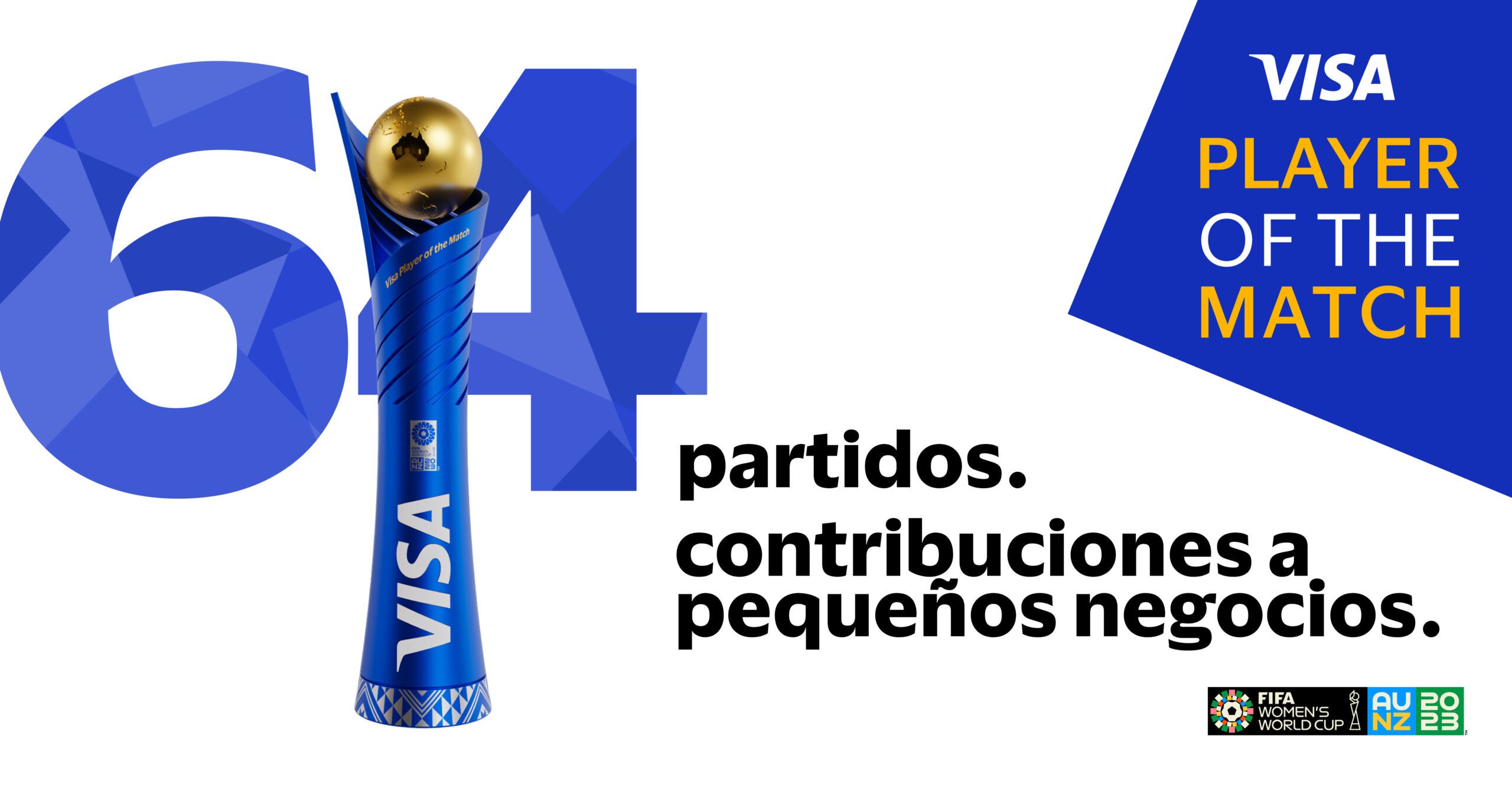 El premio Visa Player of the Match le dará una Victoria a las empresas propiedad de mujeres durante la Copa Mundial Femenina de la FIFA