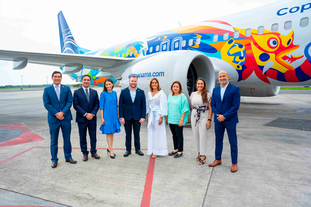 Copa Airlines y PROMTUR presentan nueva aeronave Boeing 737MAX9 inspirada en las maravillas de Panamá