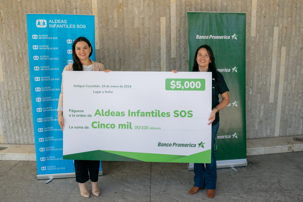 Banco  Promerica El Salvador se solidariza y reafirma su apoyo a la labor de Aldeas Infantiles SOS