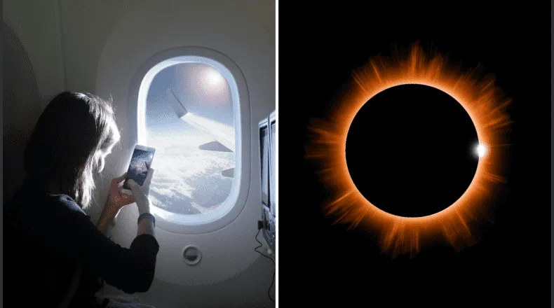 Aerolínea estadounidense ofrece un vuelo especial para disfrutar el eclipse solar desde las alturas