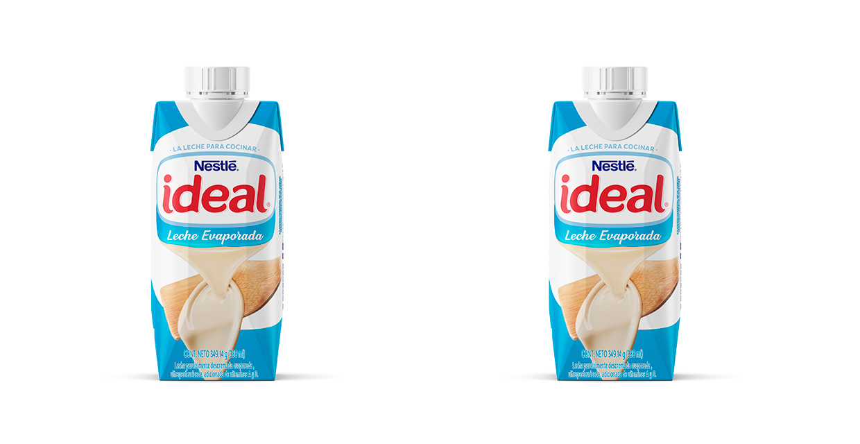 La reconocida Leche Evaporada IDEAL de Nestlé ahora con nuevo y práctico empaque