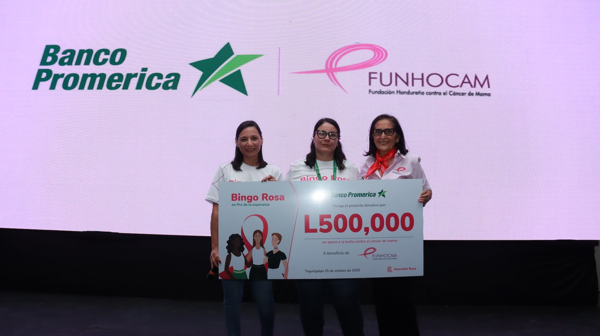 Banco Promerica Honduras realizó con éxito el Bingo Rosa