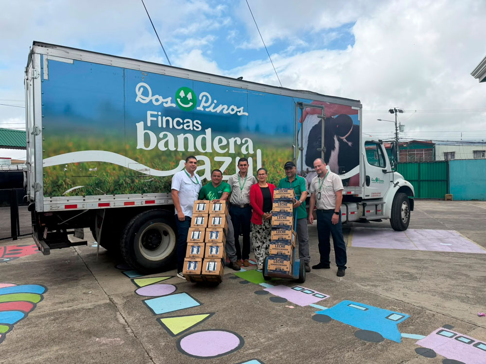 Dos Pinos donó 11 000 litros de leche a siete organizaciones sociales de Costa Rica