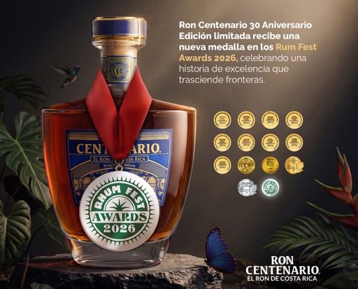 Ron Centenario 30 años suma una medalla de plata en Rhum Fest Awards 2026
