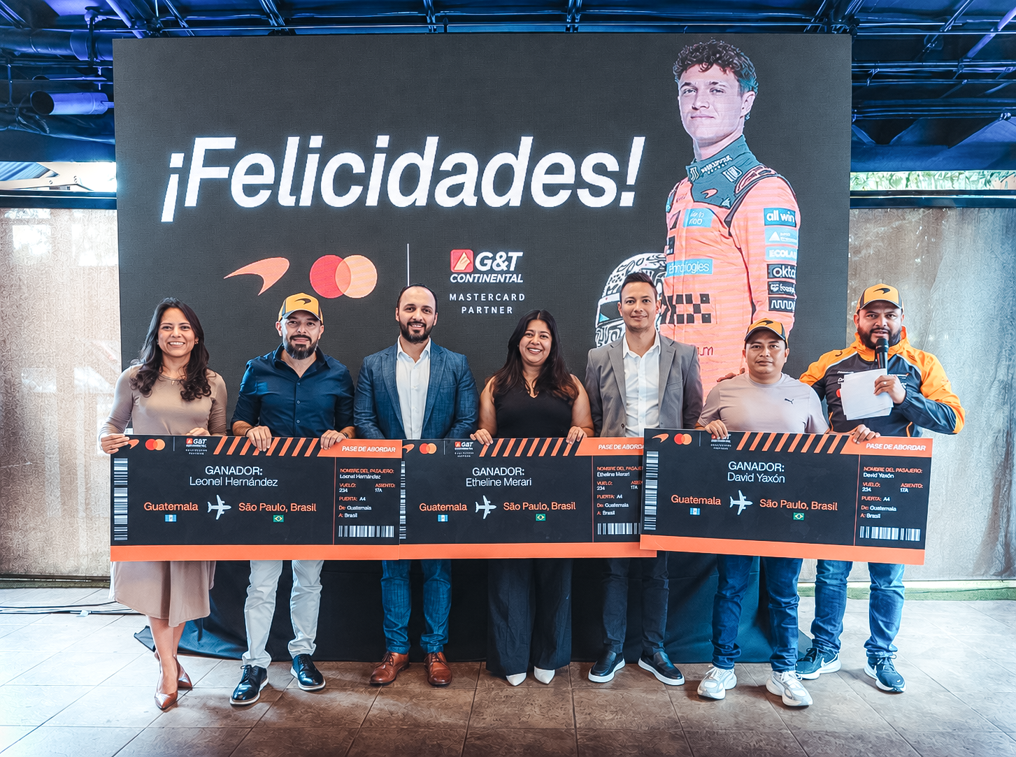 Mastercard y Banco G&T Continental anuncian a los ganadores de la promoción “¡Viaja a Brasil!”