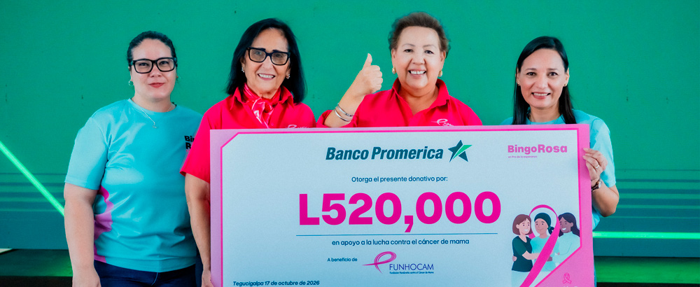 Banco Promerica Honduras realizó por segundo año consecutivo el Bingo Rosa a beneficio FUNHOCAM